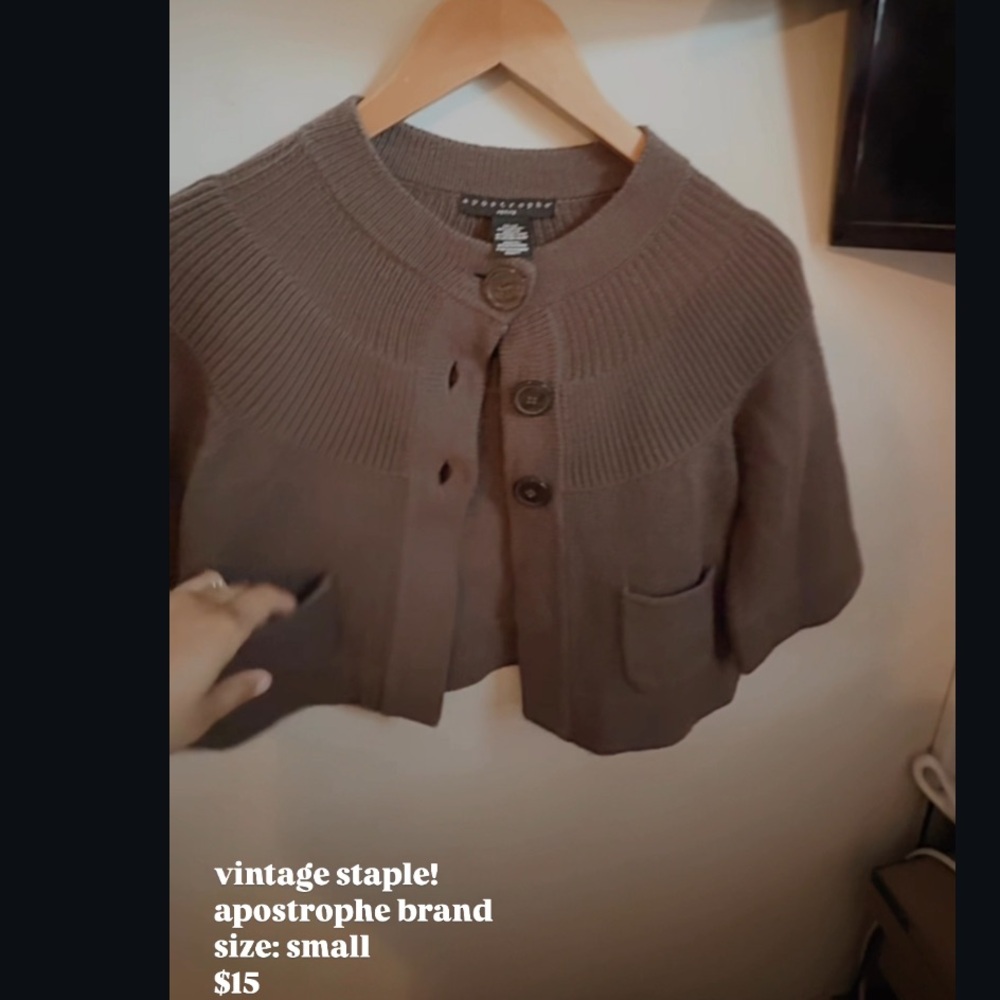 Apostrophe Chocolate Knit Cardigan